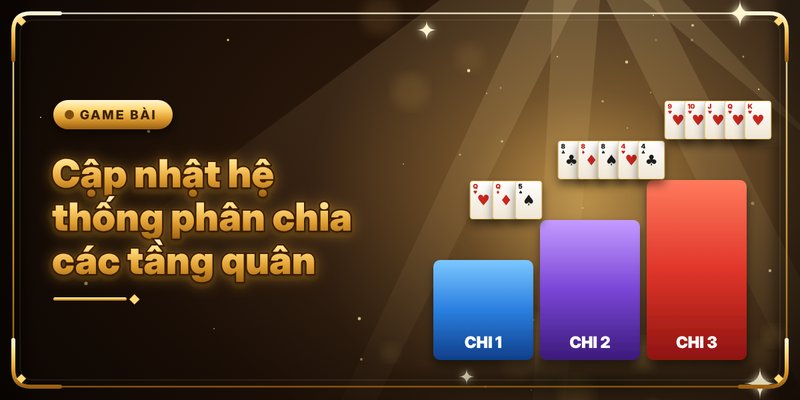 Cách Chơi Bài Binh 13 Lá - Công Thức Sắp Xếp Chi Hay 3 Cập nhật hệ thống phân chia các tầng quân