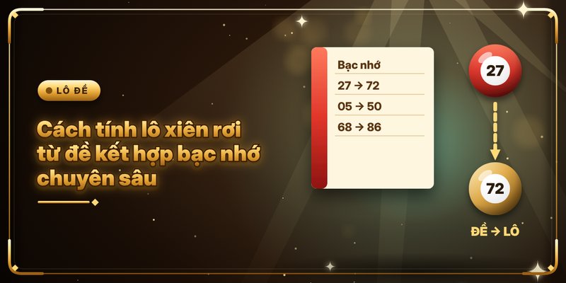 Cách tính lô xiên rơi từ đề kết hợp bạc nhớ chuyên sâu